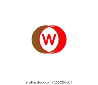 Initial Letter W Circle Icon Vector Logo Template Illustration Design