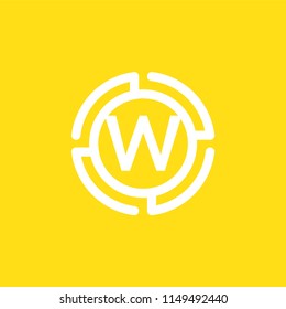 Initial Letter W Colorful Circle Creative Logo