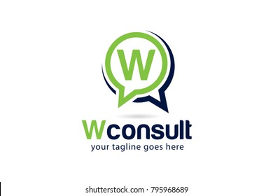 Initial Letter W Consulting Agency Logo Design