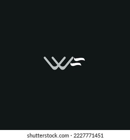 Anfangsbuchstabe W f Logo, Vektorvorlage