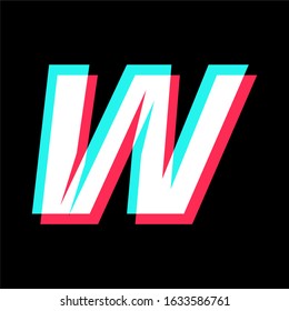 initial letter W with glyph effect.