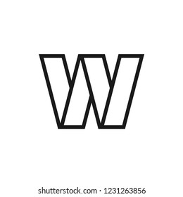 Initial letter w graphic design template vector illustration