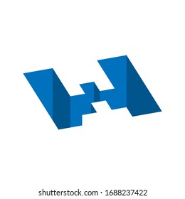 letra inicial con logotipo de agujero vectorial
