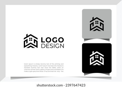 Initial letter W home house logo design. Vector illustration of home shaped for company