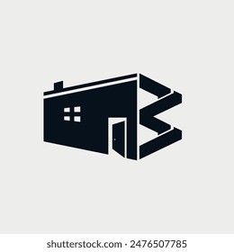 Initial Letter W Home oder House Logo Design. Einzigartige und klassische Immobilien Design Konzept Alphabet Schriftart. Vektorillustration.