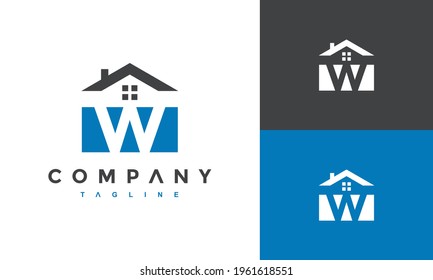 letra inicial logotipo de inicio W