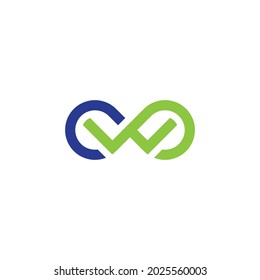 initial letter W infinity monogram logo
