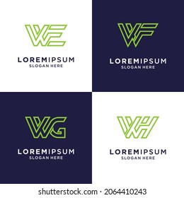 initial letter w inspiration logo for brand and business