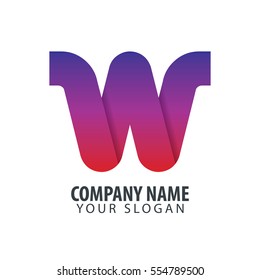 Initial Letter W Isolated Design Logo