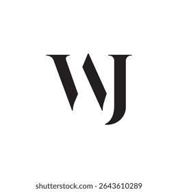 Initial Letter W and J Logo Design