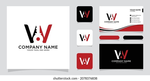 Initial letter W Key logo Concept, Key with Letter W, Vector Logo Design Template.