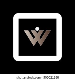 initial letter W linked design logo