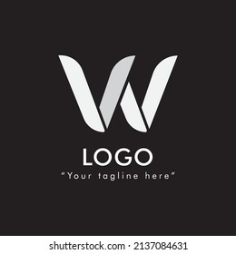 Initial Letter W linked Logo. Usable for Business and Branding Logos. Flat Vector Logo Design Template Element