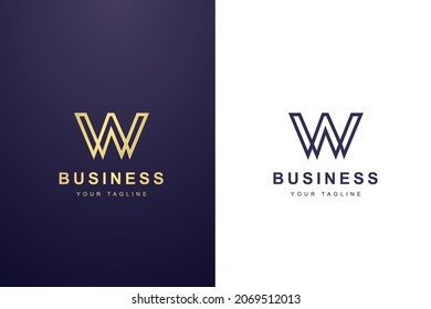 Initial Letter W Logo für Business oder Media Company.