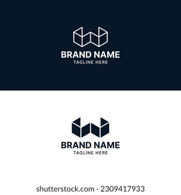 logotipo de la letra inicial W, puede utilizarse para el logotipo de marca y de negocios