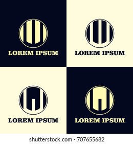Initial letter W logo in circle form