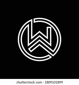 Initial Letter W Logo With Creative Circle Monogram Business Typography Vector Template. Creative Abstract Letter W Logo Design