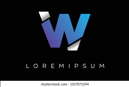 Initial Letter W logo design separate letters with a modern design