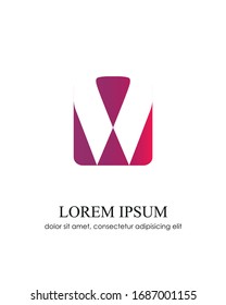 Letra inicial con logotipo. Plantilla de ilustración del vector de diseño