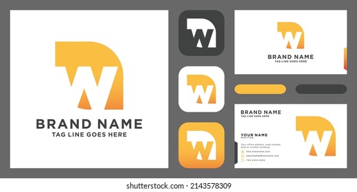 Initial Letter W Logo Design vector Template. Creative W Logo Design with business card design template