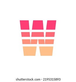 Initial Letter W Logo Design Template. W Letter Logo Design with Creative, Modern Gradient Style