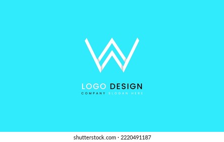 Initial letter W logo design template element. Initial letter W Usable for Business and company branding logos. Initial letter W flat vector logo design template element.