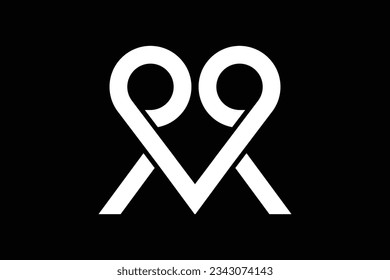 Initial letter w logo design template creative and professional infinity logo on black background
