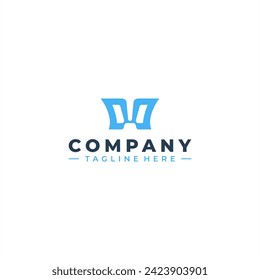 initial letter W logo design
