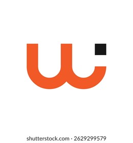 Initial letter w logo design or alphabet logo design symbol