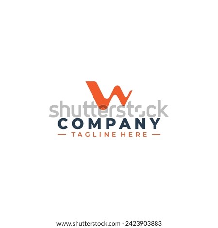 initial letter W logo design