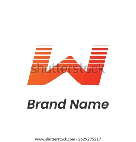  Initial letter W logo design or alphabet logo design symbol