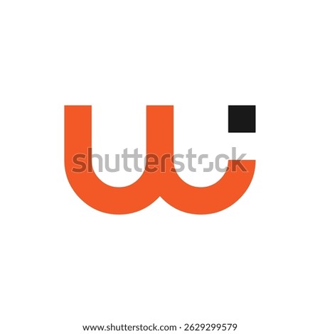 Initial letter w logo design or alphabet logo design symbol