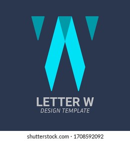 Initial Letter W Logo Icon Creative Design Template