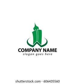 Initial Letter W Logo for Real Estate Company