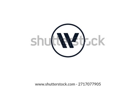 Initial letter W logo. Red and Black W letter. W logo. 