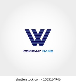 Initial Letter W Logo Template