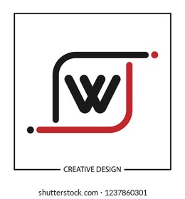 Initial Letter W Logo Template Vector Design