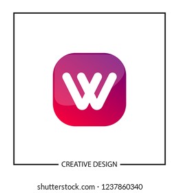 Initial Letter W Logo Template Vector Design