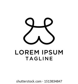 initial letter W logo template