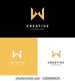 Initial letter W logo template - vector