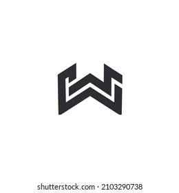 Initial letter W logo template design