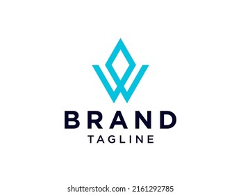 Initial Letter W Logo Three Colors Ribbon Business Logo Flat Monochrome Vector Illustration Design Logo Template
