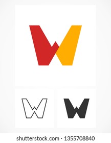 Initial letter W logo vector design template. Initial W minimalist logo template vector.