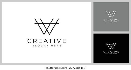 initial letter w logo vector design