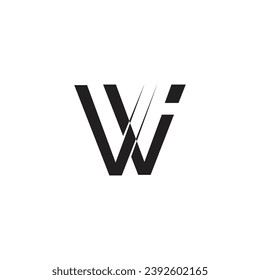 initial Letter W logo vector, black colour