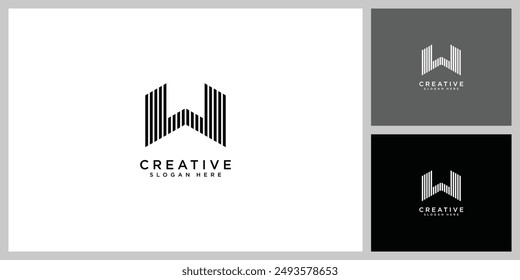 initial letter w logo vector design