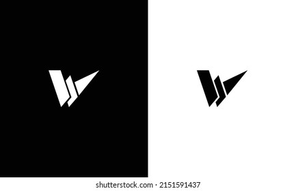 diseño de vectores de logotipo W o M de letra inicial