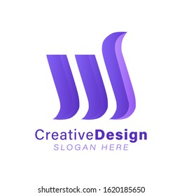 Initial letter w Modern Logo Ideas. Inspiration logo design. Template Vector Illustration. Isolated On White Background