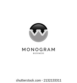 Initial letter W monogram logo design inspiration
