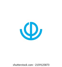 Letra inicial diseño del logotipo W O P